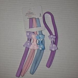 NWT Studio Selection Kids Headbands - Pink, Blue, and Purple + (1) Extra Purple